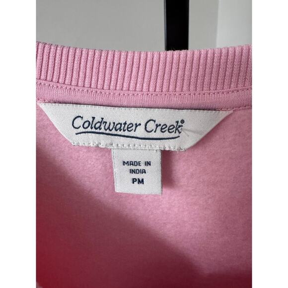 Coldwater Creek One Heart Pink Sweater Crewneck - Picture 3 of 4